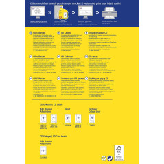 Avery Zweckform L7676-25 Paquet de 25 feuilles d'étiquettes à CD SuperSize opaques Ø 117 mm (Import Allemagne)