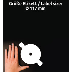 Avery Zweckform L7676-25 Paquet de 25 feuilles d'étiquettes à CD SuperSize opaques Ø 117 mm (Import Allemagne)