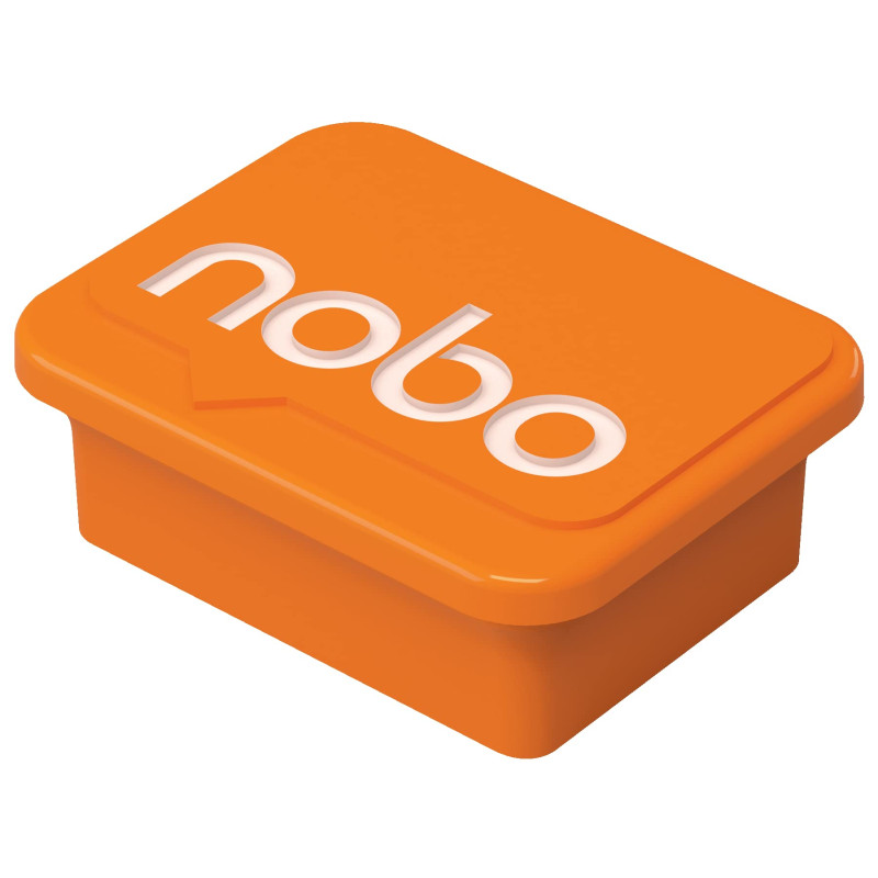 Nobo Aimants Plastique pour Tableau Blanc, 18 x 22mm, Lot de 4, Surfaces Effaçables à Sec, 1905327, Orange Nobo Aimants Plastique pour Tableau Blanc, 18 x 22mm, Lot de 4, Surfaces Effaçables à Sec, 1905327, Orange