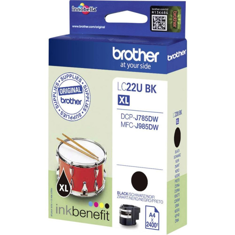 Brother LC-22UBK Cartouche d'encre Original Rendement élevé (XL) Noir