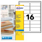 Avery - J8562-25 - 400 Étiquettes jet d'encre - 99,1 x 33,9 mm - Transparent Avery - J8562-25 - 400 Étiquettes jet d'encre - 99,1 x 33,9 mm - Transparent