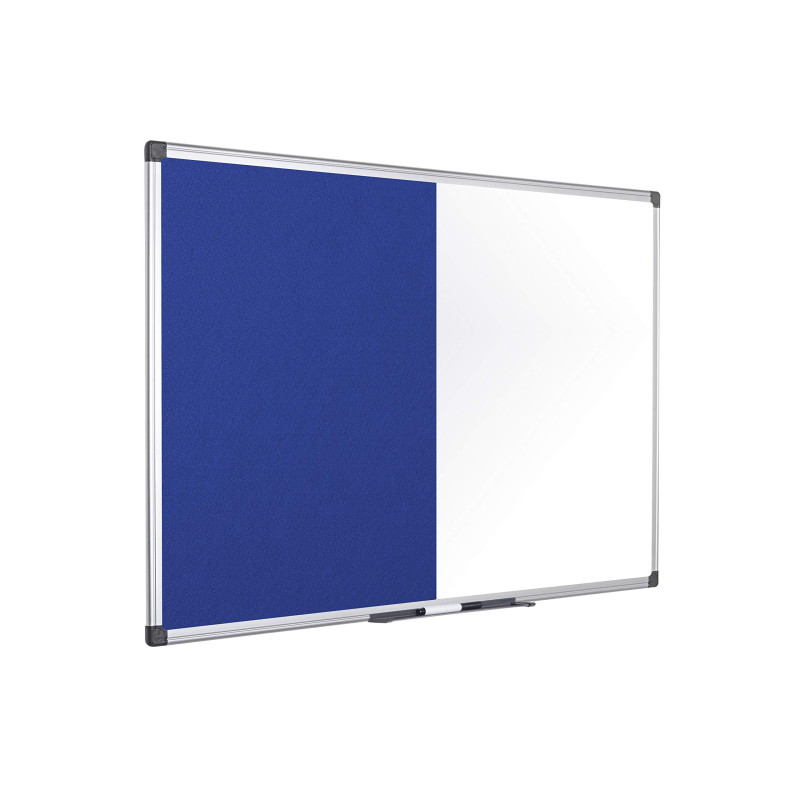 Bi-Office Maya Tableau mixte en feutre magnétique 900 x 600 mm Bleu