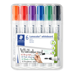 Staedtler Lumocolor 351, Marqueurs pour tableau blanc effaçables à sec, Sans xylène ni toluène et quasi-inodore, Pointe ogive de