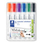 Staedtler Lumocolor 351, Marqueurs pour tableau blanc effaçables à sec, Sans xylène ni toluène et quasi-inodore, Pointe ogive de Staedtler Lumocolor 351, Marqueurs pour tableau blanc effaçables à sec, Sans xylène ni toluène et quasi-inodore, Pointe ogive de