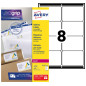 Avery Étiquettes Autocollantes Blanches, 2000 Pièces,L7165-250,99,1 x 67,7 mm, Papier A4, Feuille A4, Pour Imprimantes Laser, An Avery Étiquettes Autocollantes Blanches, 2000 Pièces,L7165-250,99,1 x 67,7 mm, Papier A4, Feuille A4, Pour Imprimantes Laser, An