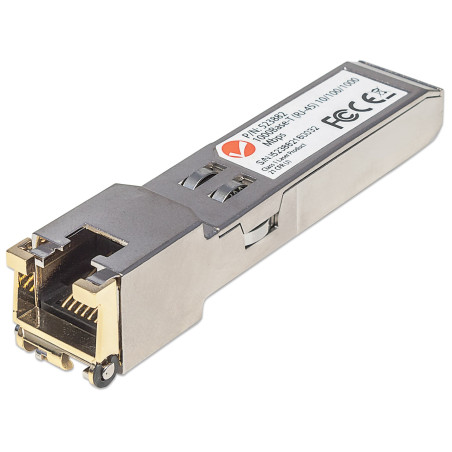 Intellinet Mini-GBIC Émetteur-récepteur SFP Gigabit pour câble LWL 1000 Base-T (RJ45) Port 100 m métallique
