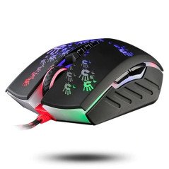 A4Tech - A60 - Bloody - Souris USB Optique - 4 000 DPI - Noire - Souris (ambidextre, Optique, USB, 4 000 DPI, 6666 FPS, Noire)