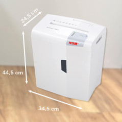 HSM 1046111 Destructeur de documents shredstar X6pro, niveau de sécurité 4, 6 feuilles coupe croisée à particules, blanc/argenté