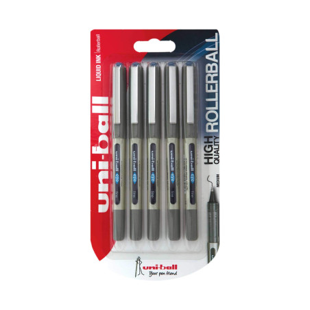 Uniball Eye Fine UB-157 Pack de 5 Stylos à bille pointe 0,7 mm Bleu