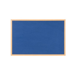 Bi-Office Tableau Earth-It FB0743239 en Feutre avec Cadre en Bois de Chêne Board 600 X 900 mm Bleu