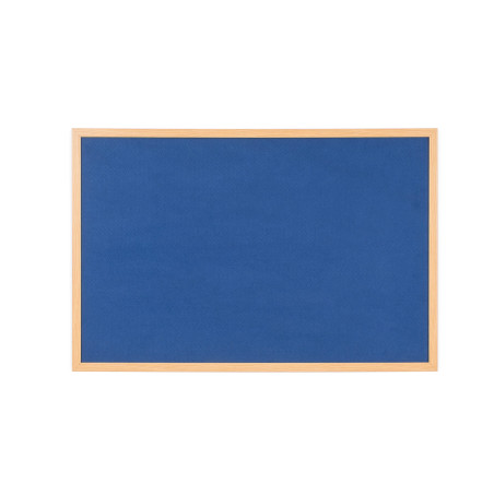 Bi-Office Tableau Earth-It FB0743239 en Feutre avec Cadre en Bois de Chêne Board 600 X 900 mm Bleu