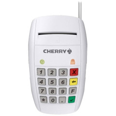 CHERRY Smart Terminal ST-2100, Lecteur de Cartes à Puce pour Cartes d'Assurance Maladie Électroniques, Signatures, Banque en Lig