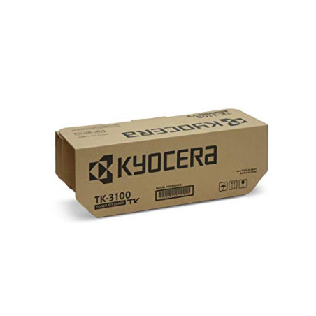 Toner Kyocera TK-3100 d'origine. Noir, 12500 pages ISO 19752, compatible ECOSYS FS-2100DN, FS-2100D, ECOSYS M3040dn, ECOSYS M354