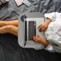 Relaxdays Support pour pc Genoux pour Ordinateur Portable Table de lit + Lampe + Porte gobelet, Gris Relaxdays Support pour pc Genoux pour Ordinateur Portable Table de lit + Lampe + Porte gobelet, Gris