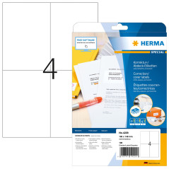 Herma 4229 Étiquettes correction/couverte 105 x 148 A4 Blanc