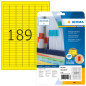Herma 4243 Étiquettes 25,4 x 10 A4 3780 pièces Jaune