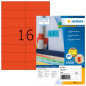 Herma 4257 Étiquettes 105 x 37 A4 1600 pièces Rouge Herma 4257 Étiquettes 105 x 37 A4 1600 pièces Rouge