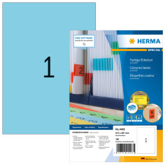 Herma 4403 Étiquettes 210 x 297 A4 100 pièces Bleu