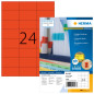 Herma 4407 Étiquettes 70 x 37 A4 2400 pièces Rouge