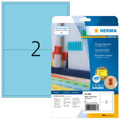 Herma 4498 Étiquettes 199,6 x 143,5 A4 40 pièces Bleu