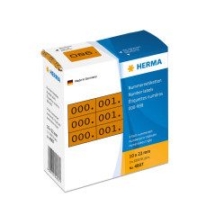 HERMA Lot de 3000 étiquettes numérotées de 0 à 999-3 000 pièces - 22 x 10 mm - Autocollantes - En papier mat - Triple séquentiel