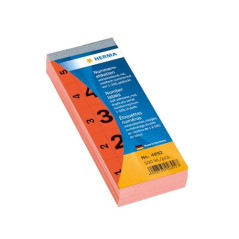 HERMA 4892 Bloc de numéros autocollants 1-500 28 x 56 mm Rouge