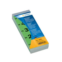 HERMA 4895 Bloc de numéros autocollants 1-500 28 x 56 mm Vert