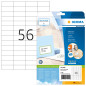 Herma 5052 Étiquettes 52,5 x 21,2 Premium A4 1400 pièces Blanc