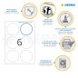 Herma 5068 Étiquettes movables/amovibles diamètre 85 A4 Blanc