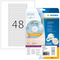 Herma 5078 Étiquettes CD-Box 114,3 x 5,5 A4 Blanc