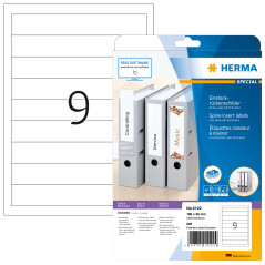 Herma 5122 Étiquettes classeur à insérer 190 x 30 A4 Blanc