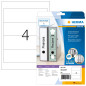 Herma 5123 Étiquettes classeur 192 x 59 A4 100 pièces Blanc Herma 5123 Étiquettes classeur 192 x 59 A4 100 pièces Blanc