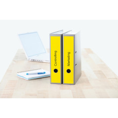 Herma 5136 Étiquettes classeur 61 x 297 A4 60 pièces Jaune