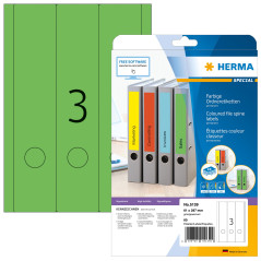 Herma 5139 Étiquettes classeur 61 x 297 A4 60 pièces Vert