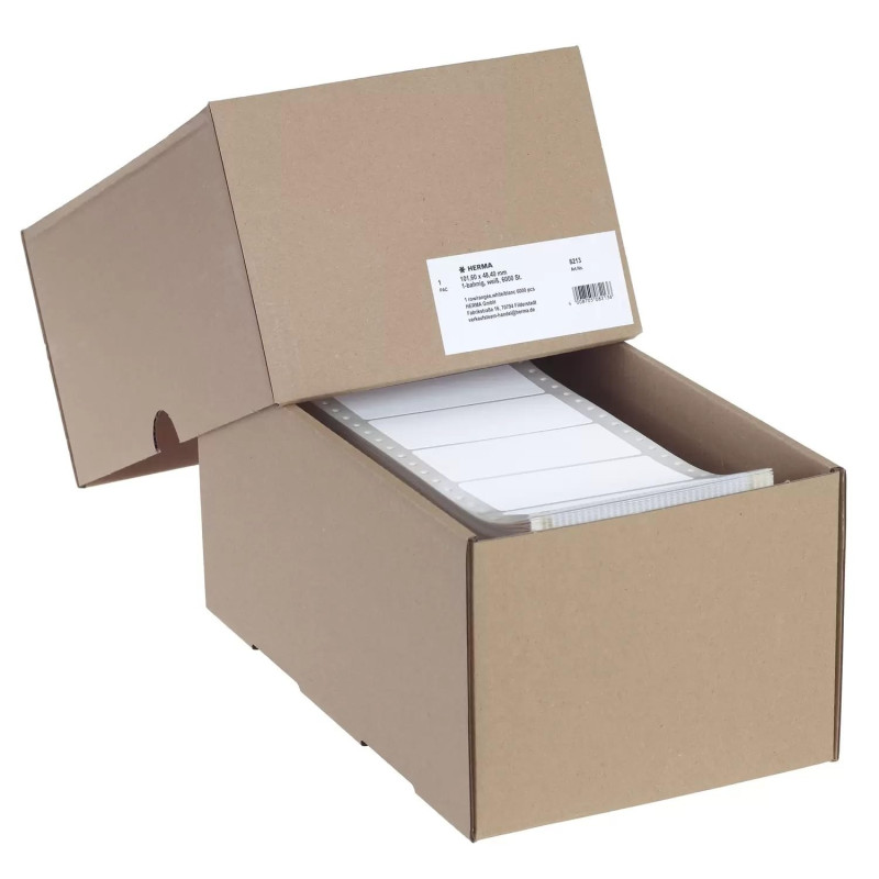 HERMA Étiquettes en continu 101.6x48.4 mm, 1 rangée, blanches, papier mat, 6000 pcs