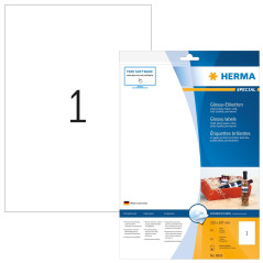 Herma 8895 Étiquettes jet d'encre brillantes 210 x 297 A4 10 pièces Blanc