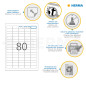 Herma 10003 Étiquettes movables/amovibles 35,6 x 16,9 A4 2000 pièces Blanc Herma 10003 Étiquettes movables/amovibles 35,6 x 16,9 A4 2000 pièces Blanc