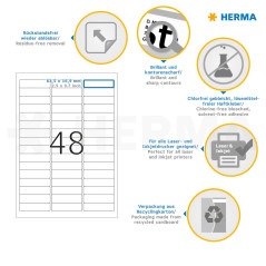 Herma 10005 Etiquettes Blanc