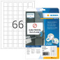 Herma 10107 Étiquettes carrées movables/amovibles 25,4 x 25,4 A4 1650 pièces Blanc
