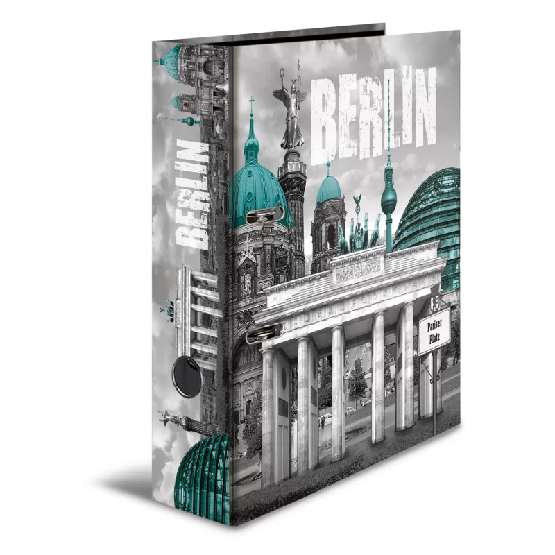 HERMA Motif classeur à levier A4 Villes Berlin, dos de 7 cm, en carton robuste, imprimé entièrement à l'extérieur et à l'intérie HERMA Motif classeur à levier A4 Villes Berlin, dos de 7 cm, en carton robuste, imprimé entièrement à l'extérieur et à l'intérie