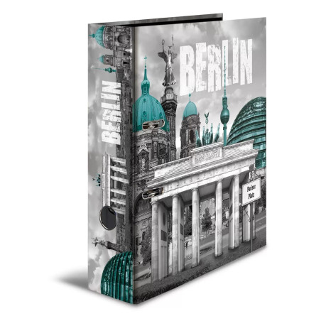 HERMA Motif classeur à levier A4 Villes Berlin, dos de 7 cm, en carton robuste, imprimé entièrement à l'extérieur et à l'intérie