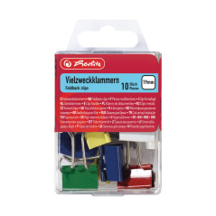 Herlitz Lot de 10 pinces multi-usages en métal 19 mm