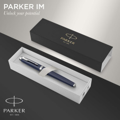 Parker IM stylo plume | bleu mat | pointe fine | coffret cadeau