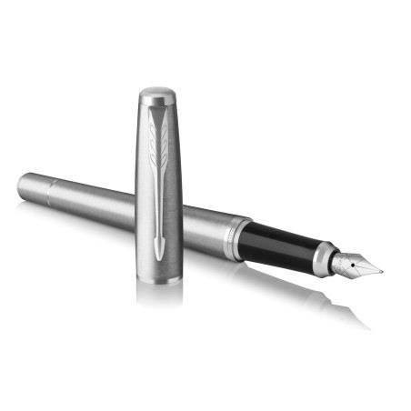 Parker Urban stylo-plume - Métro métallique - plume moyenne et encre bleue - coffret cadeau