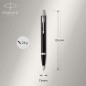 Parker IM stylo bille | laque noire avec attributs chromés| pointe moyenne| encre bleu | coffret cadeau Parker IM stylo bille | laque noire avec attributs chromés| pointe moyenne| encre bleu | coffret cadeau
