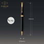 Parker Sonnet stylo bille luxe | laque noir mat avec attributs or | pointe moyenne | encre noir | coffret cadeau Parker Sonnet stylo bille luxe | laque noir mat avec attributs or | pointe moyenne | encre noir | coffret cadeau