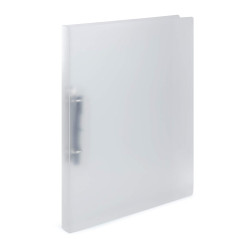 HERMA Classeurs á 2 anneaux A4 Translucide Blanc, dos de 25 mm, Classeur souple en plastique, Avec compresseur