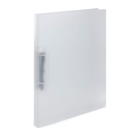 HERMA Classeurs á 2 anneaux A4 Translucide Blanc, dos de 25 mm, Classeur souple en plastique, Avec compresseur