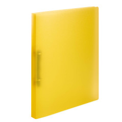 HERMA Classeurs á 2 anneaux A4 Translucide Jaune, dos de 25 mm, Classeur souple en plastique, Avec compresseur