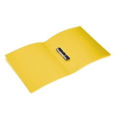 HERMA Classeurs á 2 anneaux A4 Translucide Jaune, dos de 25 mm, Classeur souple en plastique, Avec compresseur